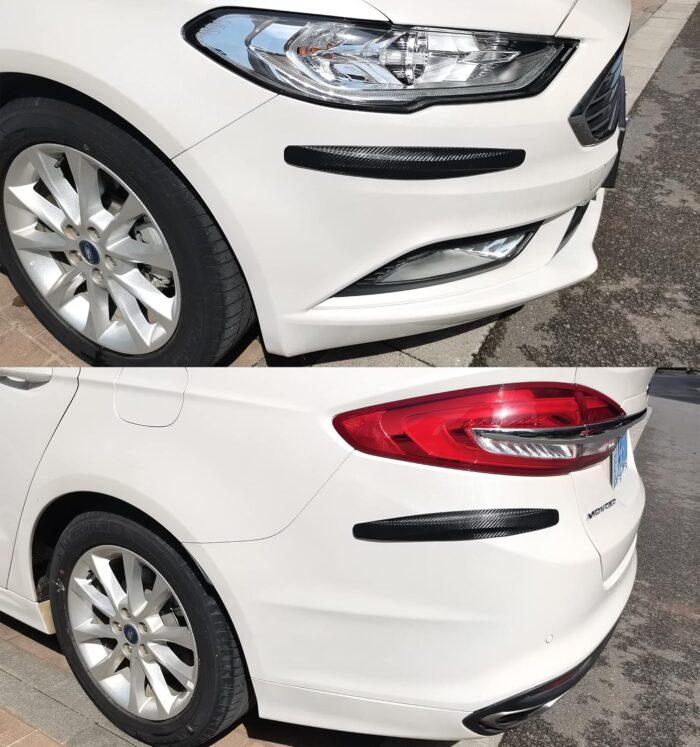 Janvitha 4 Pack Car Bumper Guard, Universal Rubber Protector for SUV - Front/Rear Anti Collision & Scratch Guard Strip (Black) - Image 4